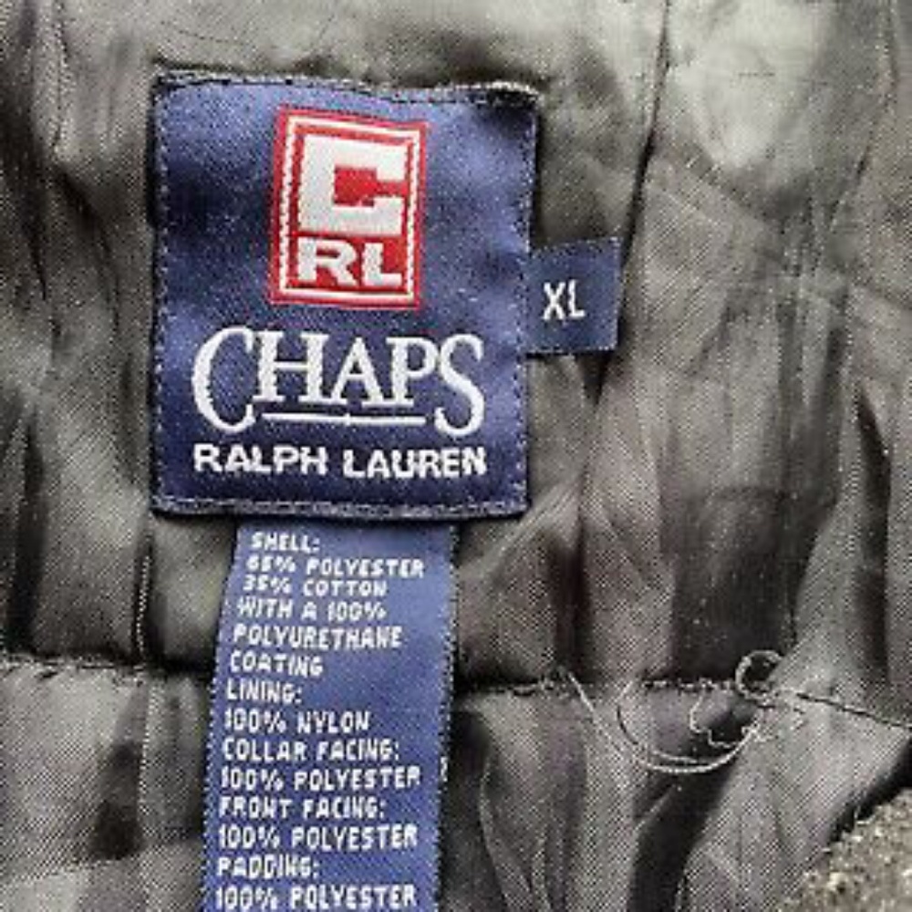 CHAPS Ralph Lauren Black Full Zip Insulated Vest F - Picture 3 of 8